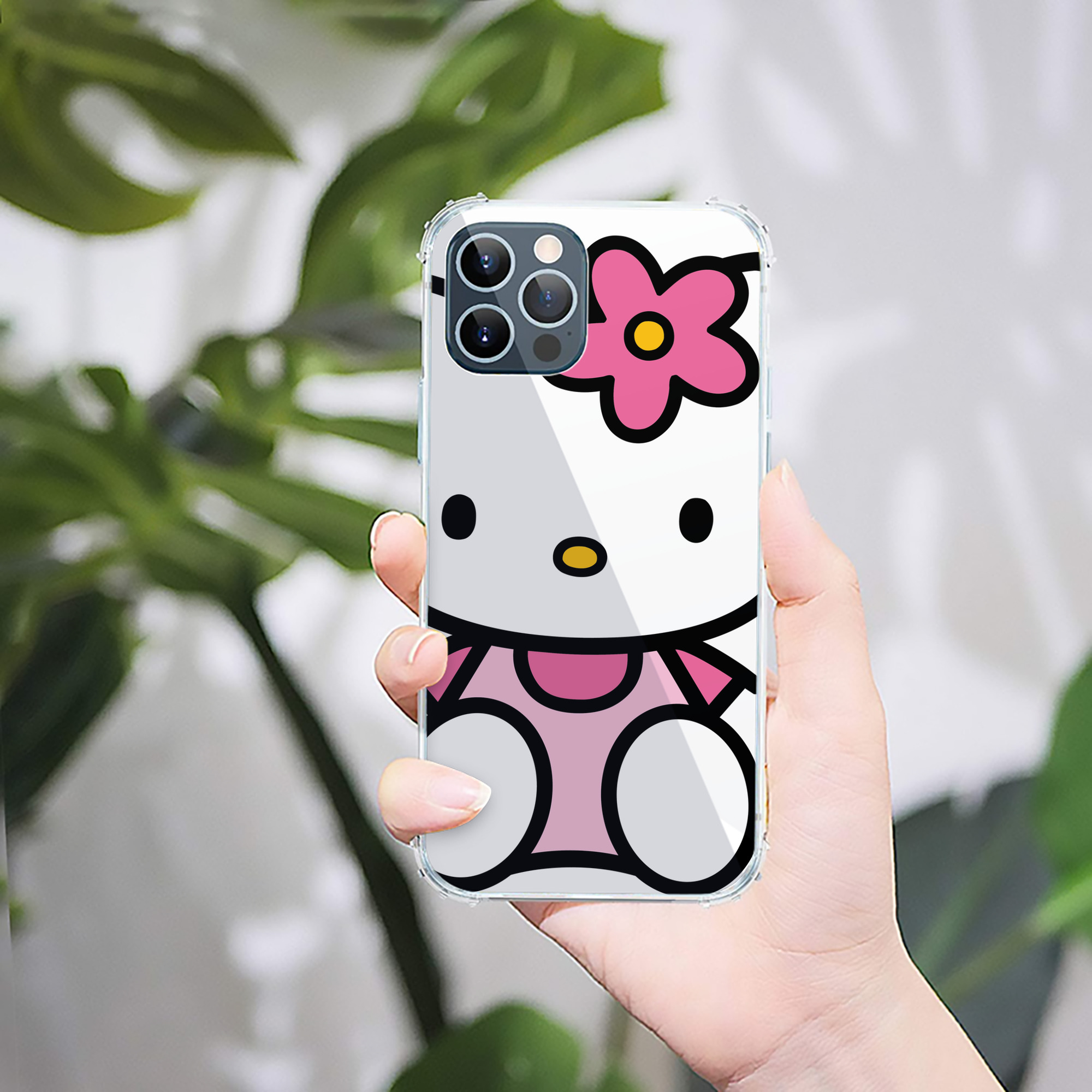 （画像用） Hello Kitty ハローキティ 【iPhone 12シリーズ対応】透明スマホケース（クリアソフトケース）